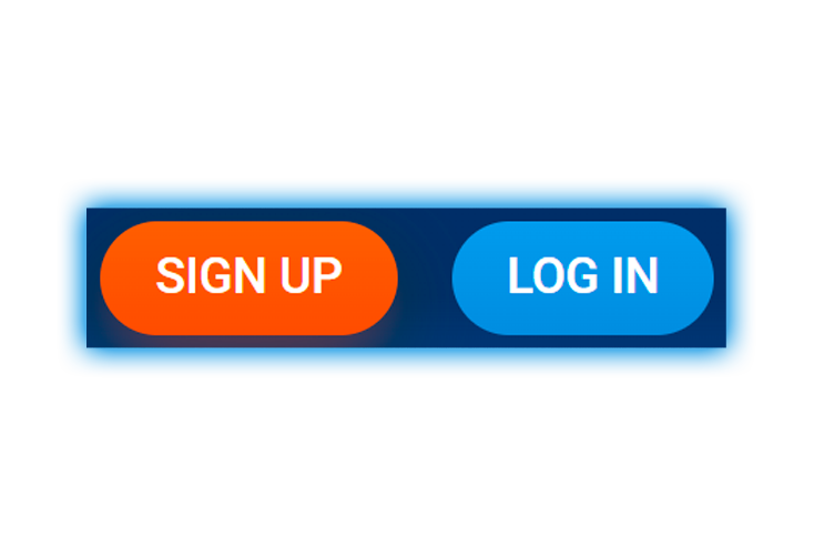 Sign up and Log in buttons