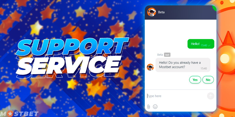 Support service for Mostbet users